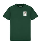 Dawn Run horse racing T-shirt – mens forest green tshirt view