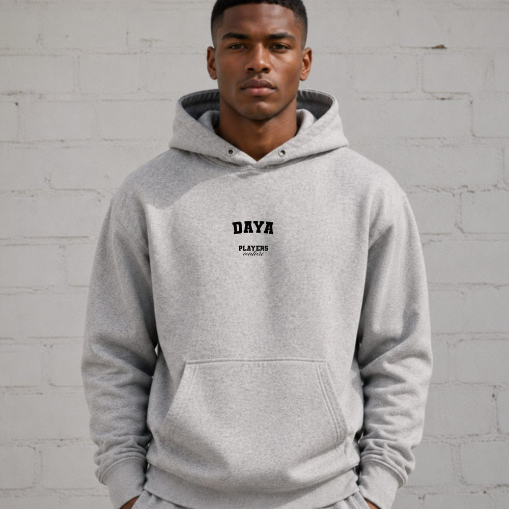 daya name-print hoodie - grey