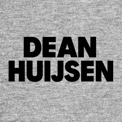 Dean Huijsen Logo Men's Hoodie – grey close-up detail shot of the Dean Huijsen Players Couture logo design