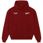 Dean Saunders hoodie – red men's hoodie featuring the Dean Saunders Players Couture logo