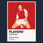 Declan Rice Arsenal Icon Frame Kids T-Shirt — Navy Artwork