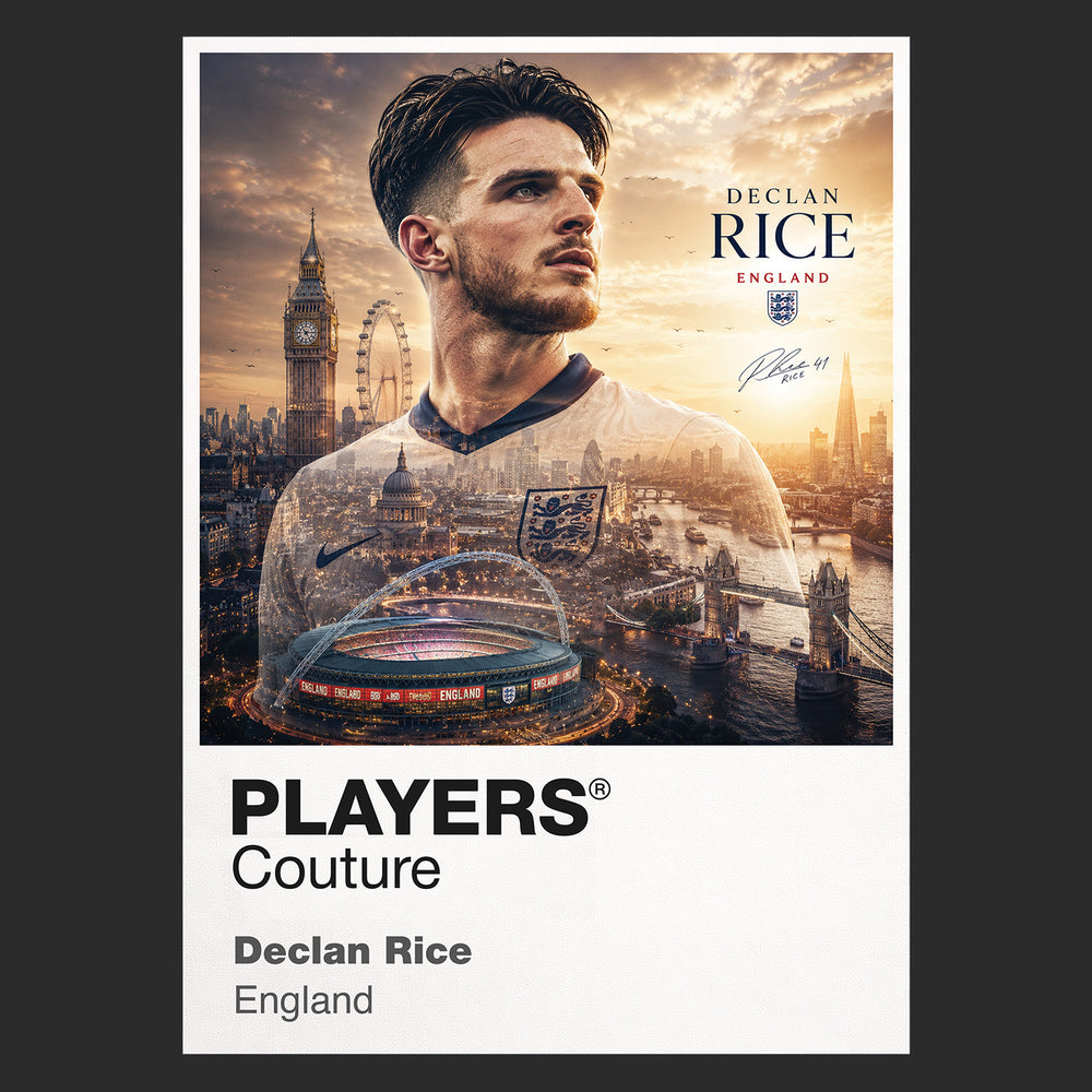 Declan Rice England Atlas Frame artwork by Players Couture