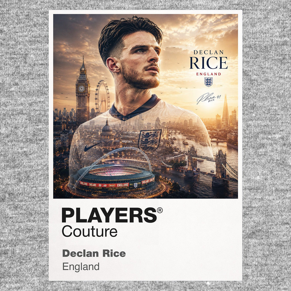Declan Rice England Atlas Frame artwork by Players Couture
