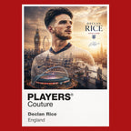 Declan Rice England Atlas Frame artwork by Players Couture