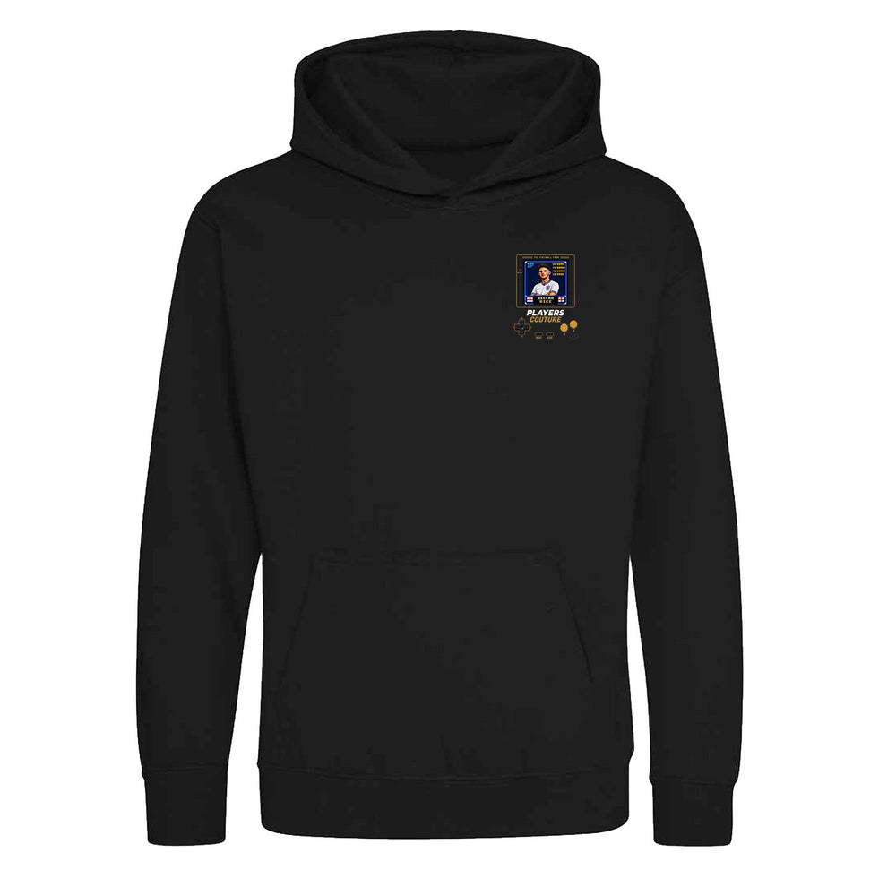 Declan Rice 1P 8-Bit hoodie retro gaming design by Players Couture
