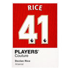 Declan Rice 41 Football Shirt Frame Men's Hoodie – white close-up detail shot of the Declan Rice 41 Football Players Couture