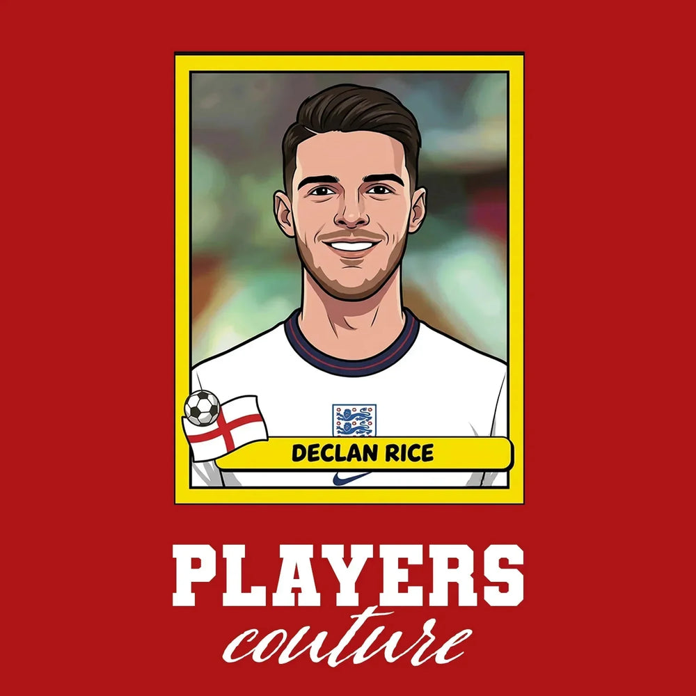 Declan Rice World Cup Sticker Kids T-Shirt – declan rice red Players Couture design