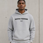 deepika-padukone name-print hoodie - grey