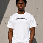Defensive Wall white men's T-shirt lifestyle photograph 20