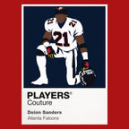 Deion Sanders Prime Time's Atlanta Falcons beginning Icon Frame artwork in red
