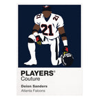 Deion Sanders Prime Time's Atlanta Falcons beginning Icon Frame artwork on white
