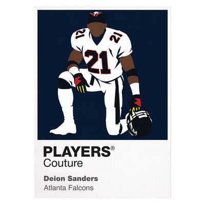 Deion Sanders Prime Time's Atlanta Falcons beginning Icon Frame artwork on white