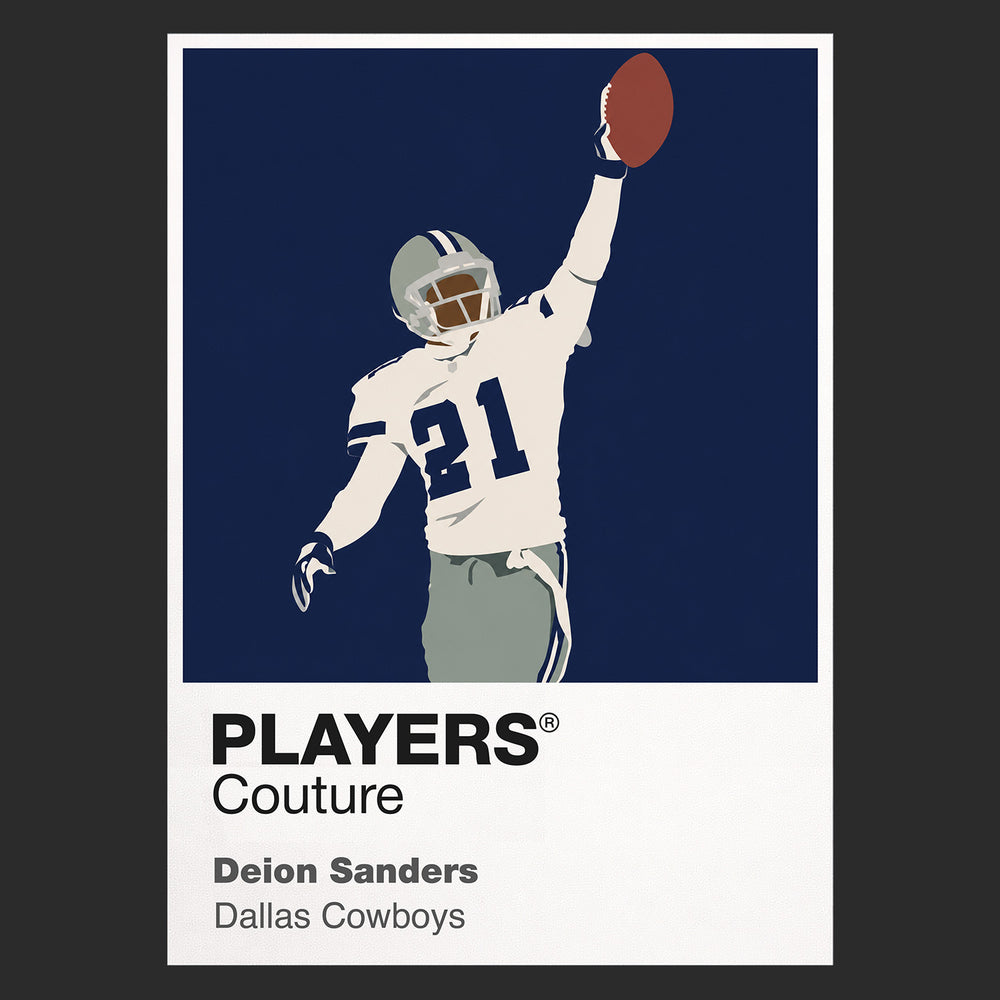 Deion Sanders Cowboys American Football Icon Frame Men's Hoodie