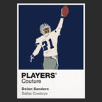 Deion Sanders Cowboys American Football Icon Frame Men's Hoodie