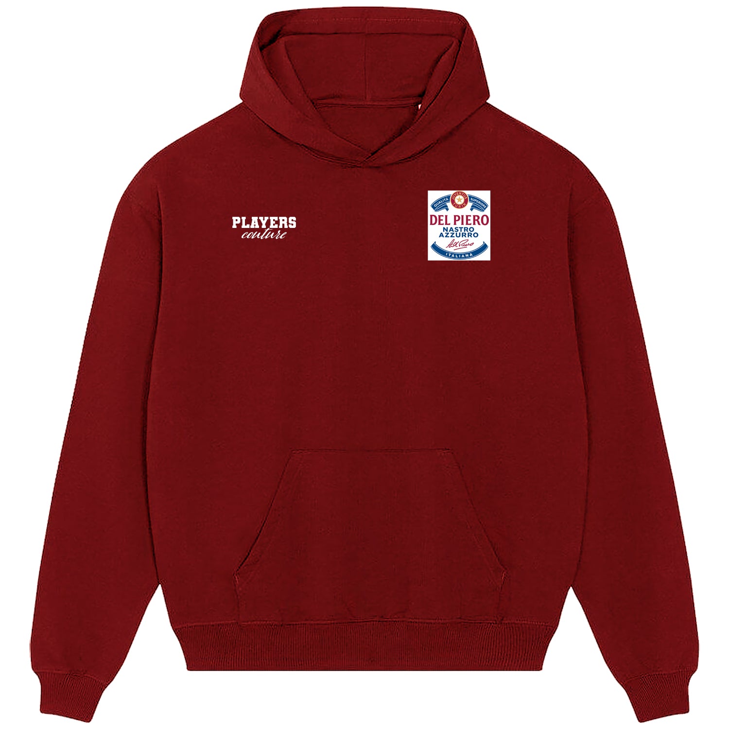 Alessandro Del Piero Logo 2 Players Couture Men's Casual Hoodie Red
