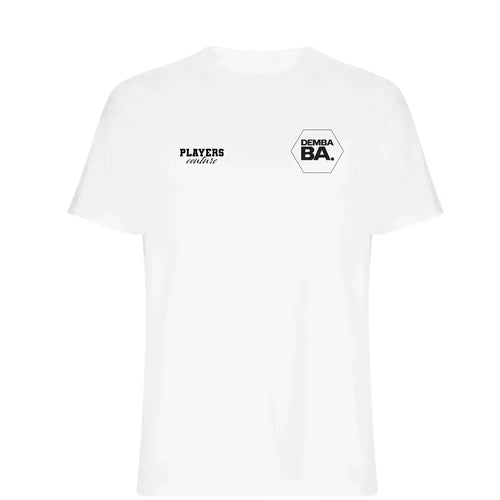 Demba Ba t-shirt – white men's t-shirt featuring the Demba Ba Players Couture logo
