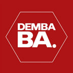Demba Ba Logo Men's T-Shirt – red close-up detail shot of the Demba Ba Players Couture logo design