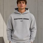 demetrious-johnson name-print hoodie - grey