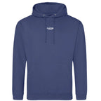 Essentials Collection hoodie – blue men's hoodie with white Essentials Collection letters and Players Couture logo on the