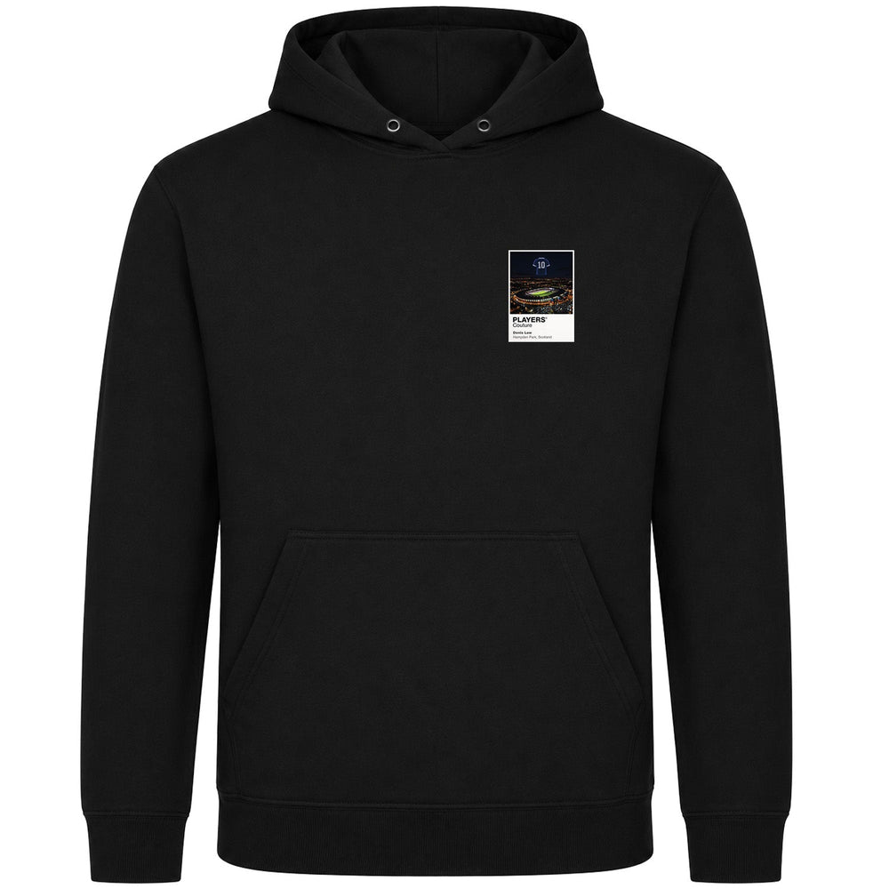 Denis Law Scotland Icons in Lights Frame Men's Hoodie in Black