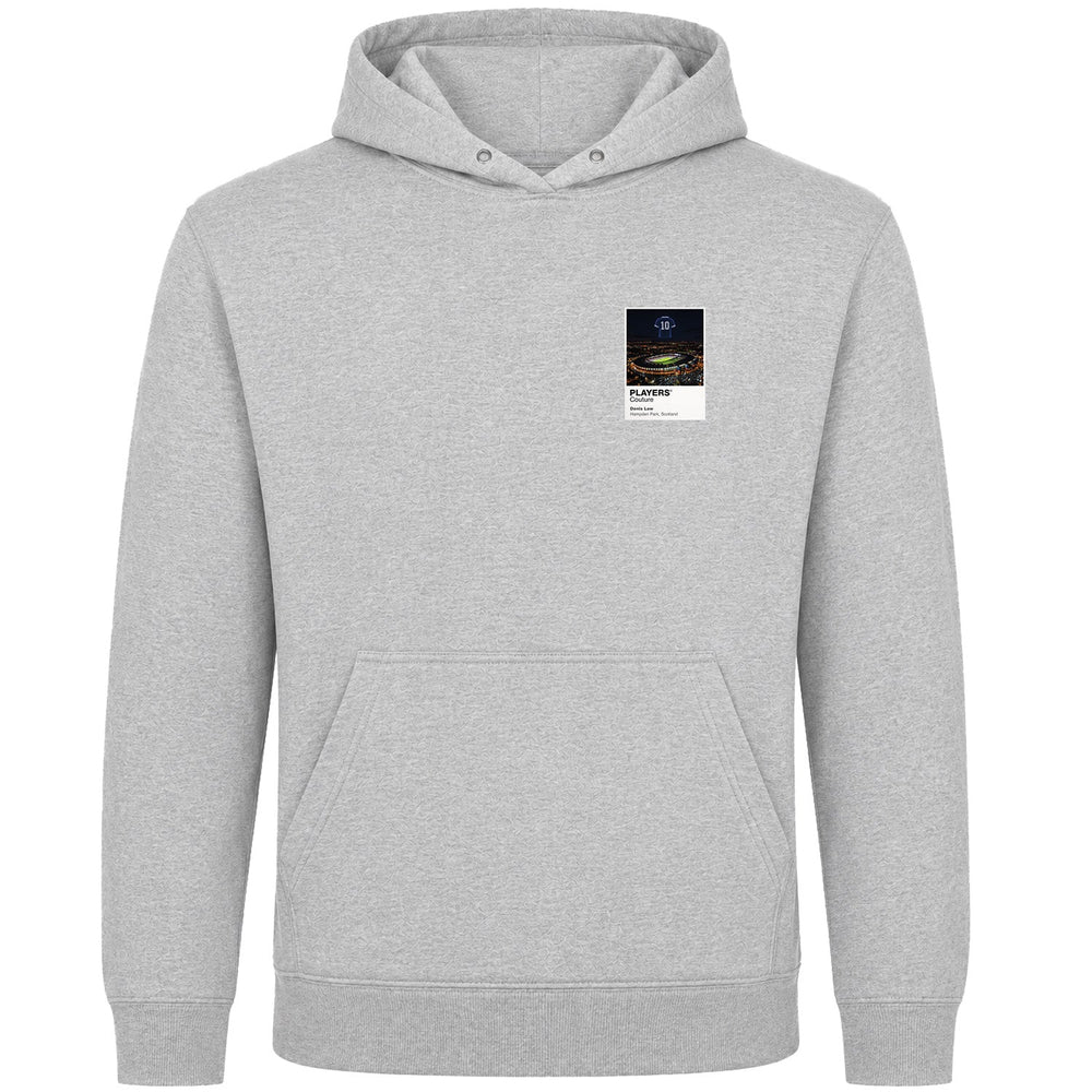Denis Law Scotland Icons in Lights Frame Men's Hoodie in Gray