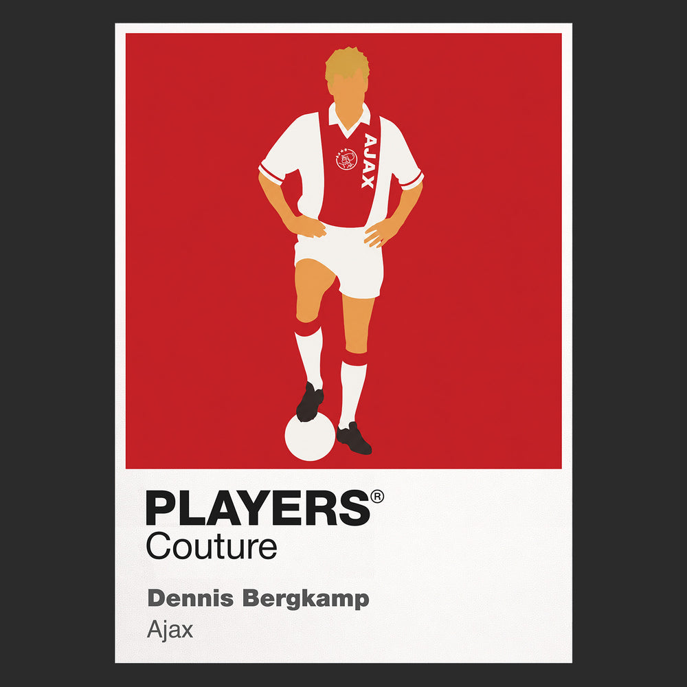 Dennis Bergkamp Ajax Icon Frame — Black