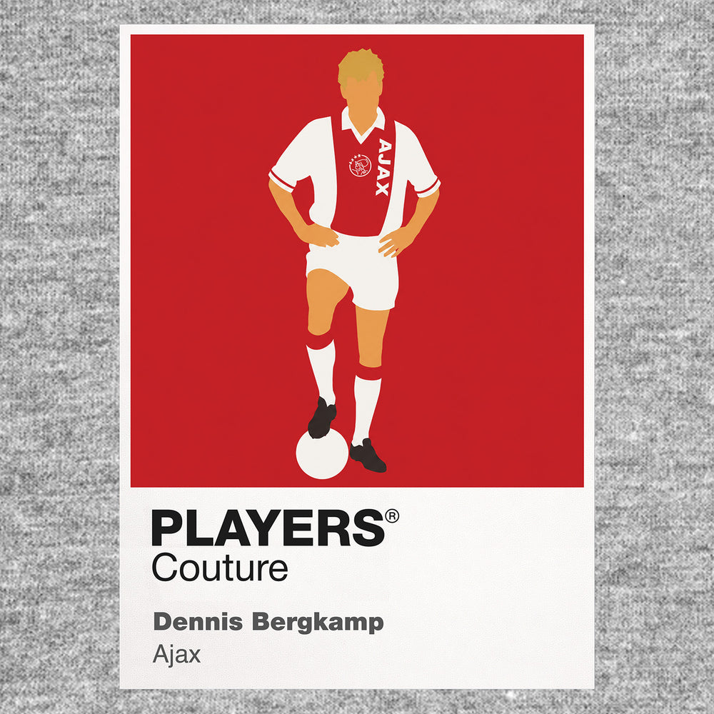 Dennis Bergkamp Ajax Icon Frame — Gray