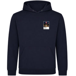 Dennis Bergkamp Arsenal Icons in Lights Frame Men's Hoodie in Navy