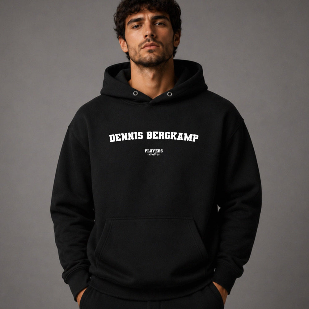 dennis-bergkamp name-print hoodie - black