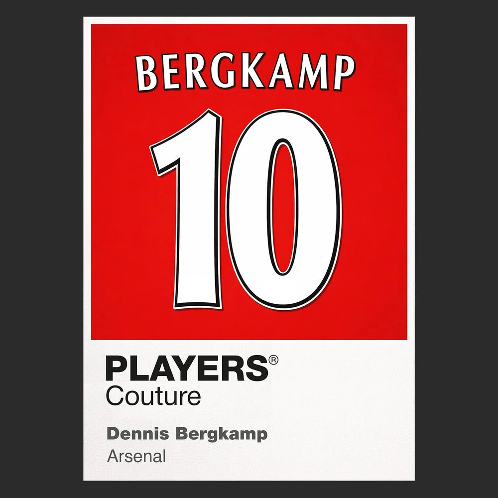 Dennis Bergkamp 10 Football Shirt Frame Men's Hoodie – black close-up detail shot of the Dennis Bergkamp Players Couture