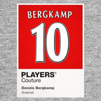 Dennis Bergkamp 10 Football Shirt Frame Men's Hoodie – grey close-up detail shot of the Dennis Bergkamp 10 Football Players
