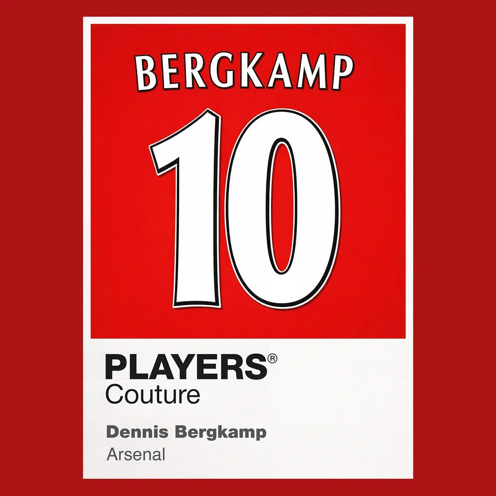 Dennis Bergkamp 10 Football Shirt Frame Men's Hoodie – red close-up detail shot of the Dennis Bergkamp 10 Football Players