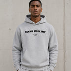 dennis-bergkamp name-print hoodie - grey