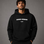 dennis-rodman name-print hoodie - black