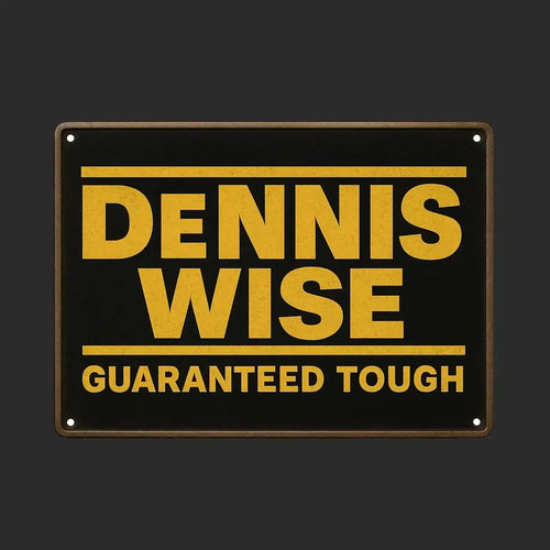 Dennis Wise Logo Men's Hoodie – black close-up detail shot of the Dennis Wise Players Couture logo design