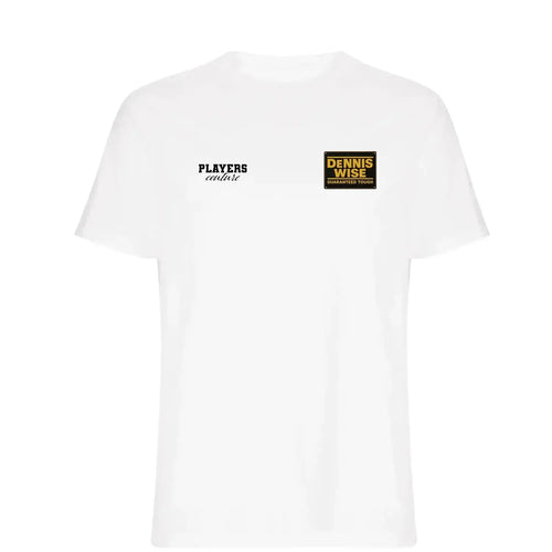 Dennis Wise t-shirt – white men's t-shirt featuring the Dennis Wise Players Couture logo