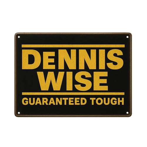 Dennis Wise Logo Men's Hoodie – white close-up detail shot of the Dennis Wise Players Couture logo design
