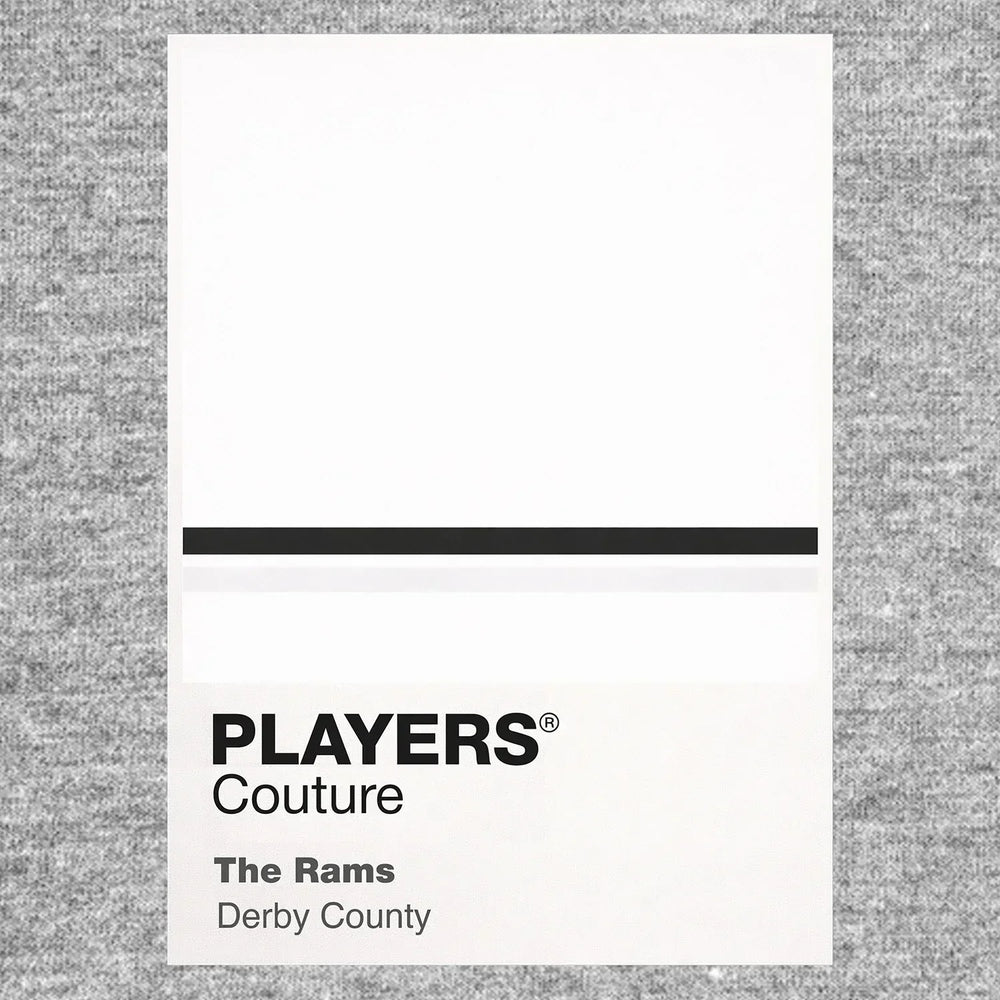 Derby County Classic Football Shirt Colours Frame Men's T-Shirt – grey close-up detail shot of the Derby County Players