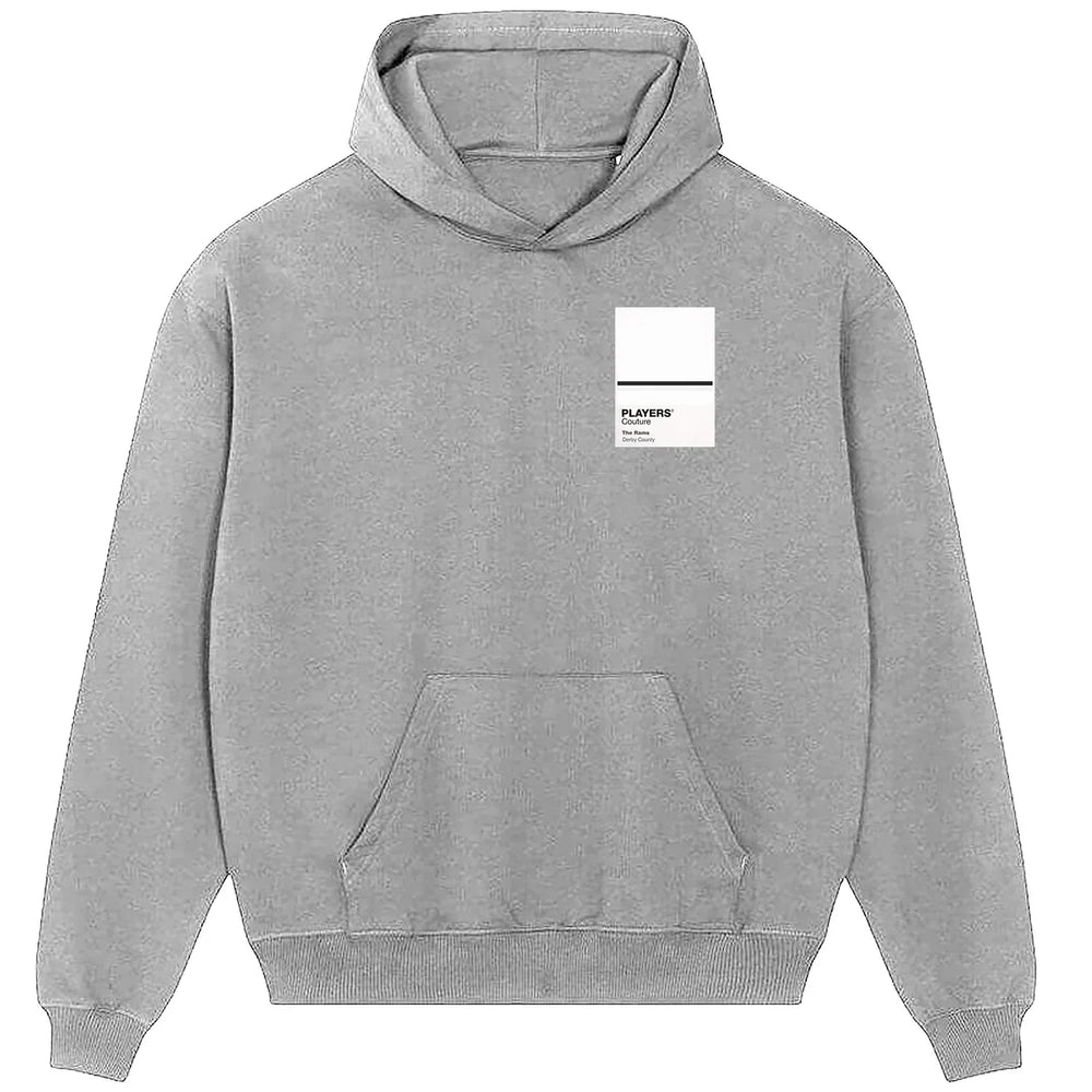 Derby County hoodie – grey men's hoodie featuring the Derby County Players Couture logo