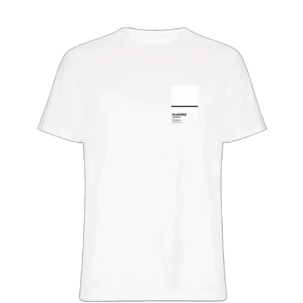Derby County t-shirt – white men's t-shirt featuring the Derby County Players Couture logo
