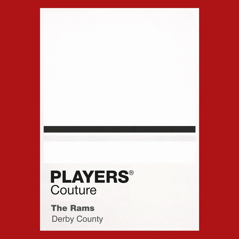 Derby County Classic Football Shirt Colours Frame Men's T-Shirt – red close-up detail shot of the Derby County Players