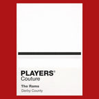 Derby County Classic Football Shirt Colours Frame Men's T-Shirt – red close-up detail shot of the Derby County Players