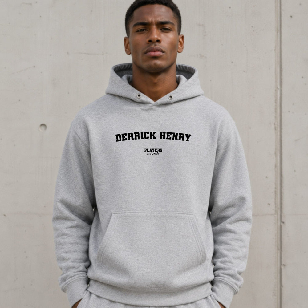 derrick-henry name-print hoodie - grey