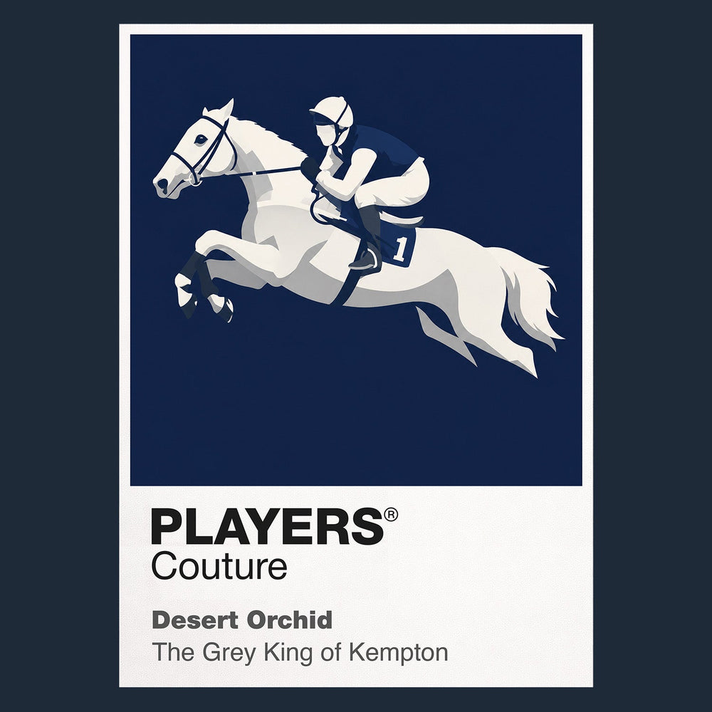 Desert Orchid horse racing hoodie – navy view