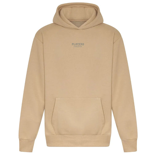 Essentials Collection hoodie – navy men's hoodie with white Essentials Collection letters and Players Couture logo on the