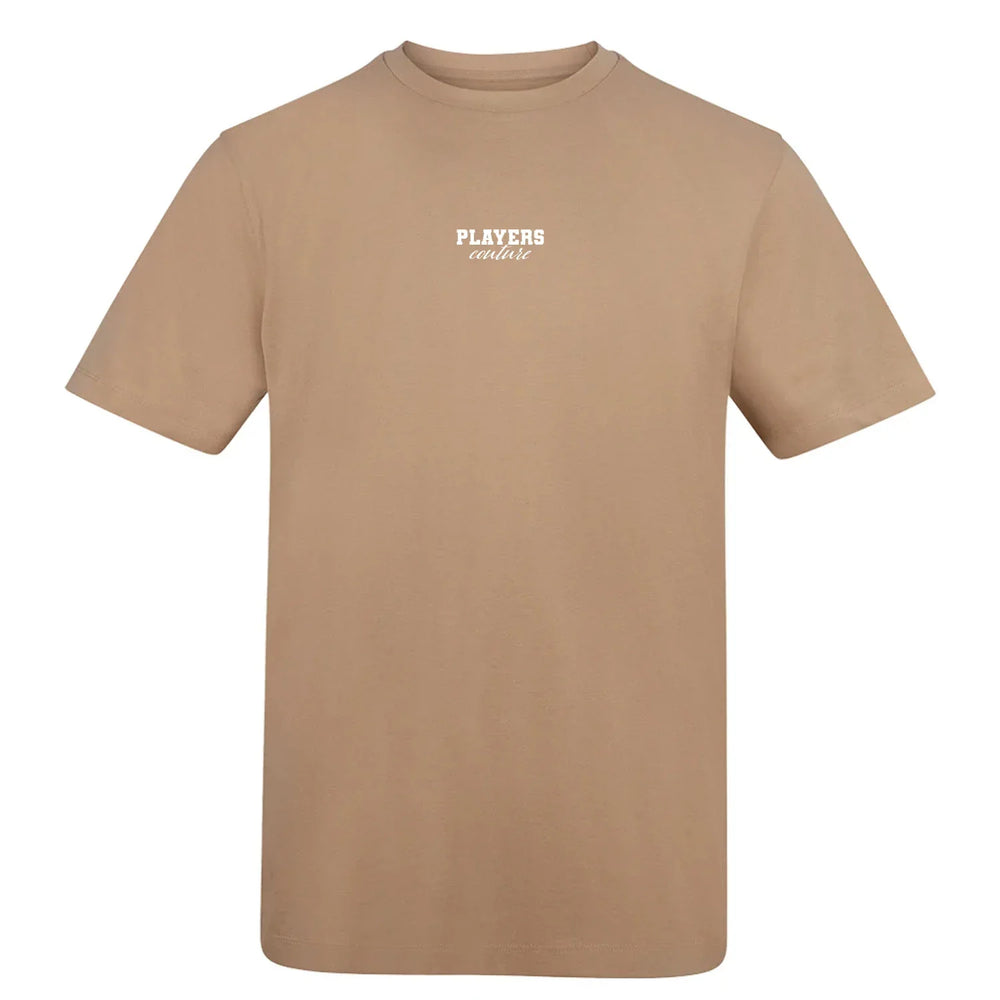 Essentials Collection Players Couture Mens Desert Sand Cotton T-Shirt - Beige / S | Basics, Essentials Collection, Men's, T-Shirts