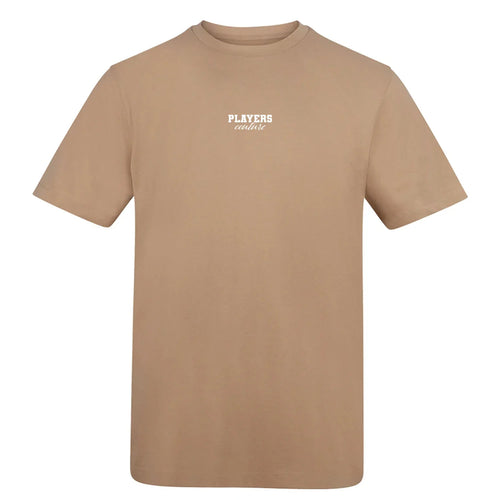 Essentials Collection t-shirt – white men's t-shirt with black Essentials Collection letters and Players Couture logo on the