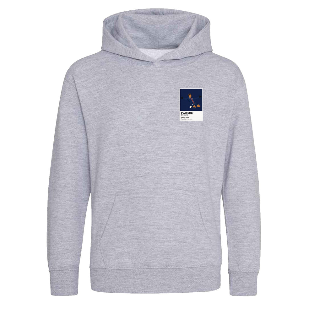 Desire Doue PSG Icon Frame Kids Hoodie — Gray