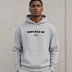 despicable-me name-print hoodie - grey