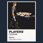 Dexter – Dark Passenger Dexter's shadowed Dark Passenger persona framed by red forensic detail Icon Frame artwork in navy